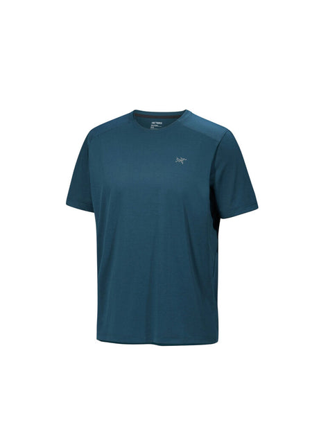 Arc'teryx Cormac Crew Neck Shirt Short Sleeve (Men's) - Nightscape Heather - Blue - Navy