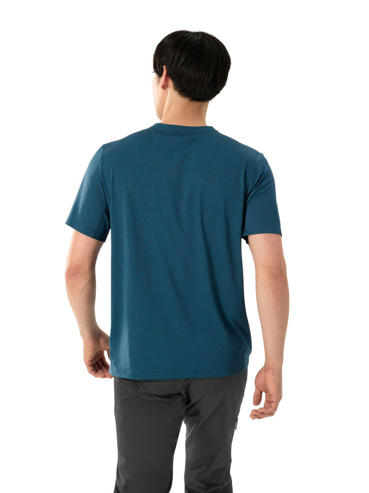 Arc'teryx Cormac Crew Neck Shirt Short Sleeve (Men's) - Nightscape Heather - Blue - Navy