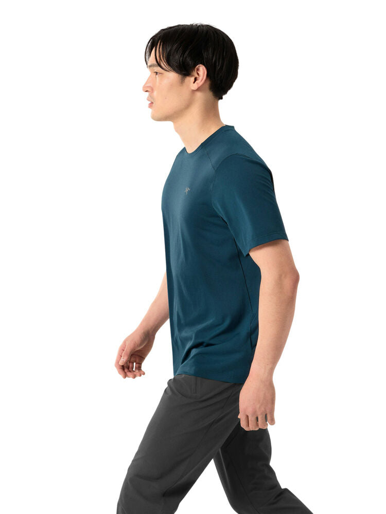 Arc'teryx Cormac Crew Neck Shirt Short Sleeve (Men's) - Nightscape Heather - Blue - Navy