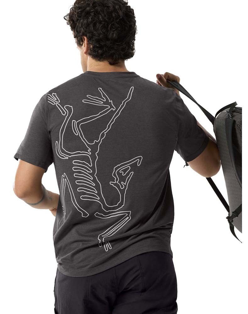 Arcteryx Cormac Arc'Bird Logo Shirt SS (Men's) - Black Heather - Find Your Feet Australia Hobart Launceston Tasmania