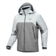 A colorblock Arc'teryx ski jacket in light gray and medium gray, featuring a full-zip front, hood, and zippered hand pockets, shown on a plain white background. - Arc'teryx Beta AR GORE-TEX Jacket (Men's) - Solitude/Void
