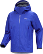 A royal blue Arc'teryx hooded rain jacket with a full front zipper, zippered hand pockets, and the brand's logo on the left chest, shown against a plain white background. - Arc'teryx Beta SL GORE-TEX Jacket (Men's) - Vitality II