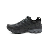Black and gray athletic shoe with yellow accents on a white background - La Sportiva Ultra Raptor 3 GORE-TEX Shoes (Men's) - Black