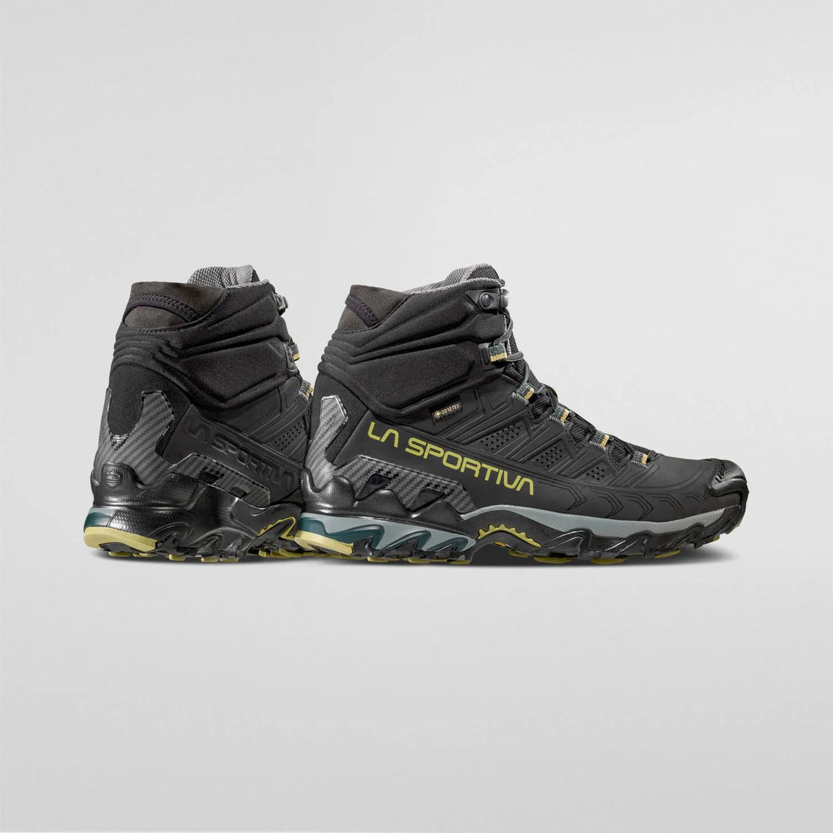 La Sportiva Ultra Raptor II Mid Leather Wide GTX Boots (Men's) - Black/Cedar