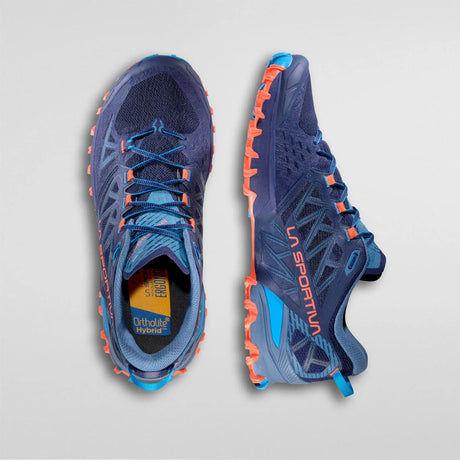 La Sportiva Bushido III Shoes (Men's) - Deep Sea/Cherry Tomato