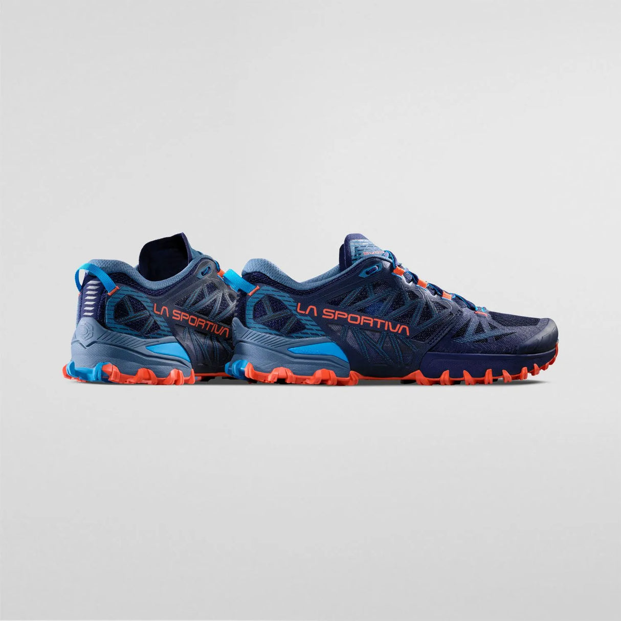 La Sportiva Bushido III Shoes (Men's) - Deep Sea/Cherry Tomato