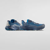 Blue and gray athletic shoes with 'La Sportiva' branding on a white background - La Sportiva Prodigio 2 Shoes (Men's) - Lake/Night Sky