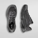 A pair of dark gray and black La Sportiva Merzli running shoes, shown from the top and side views on a light gray background. - La Sportiva Prodigio 2 GORE-TEX Shoes (Men's) - Black/Reflective