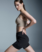On 3" Performance 2/1 Shorts (Women's) - Black