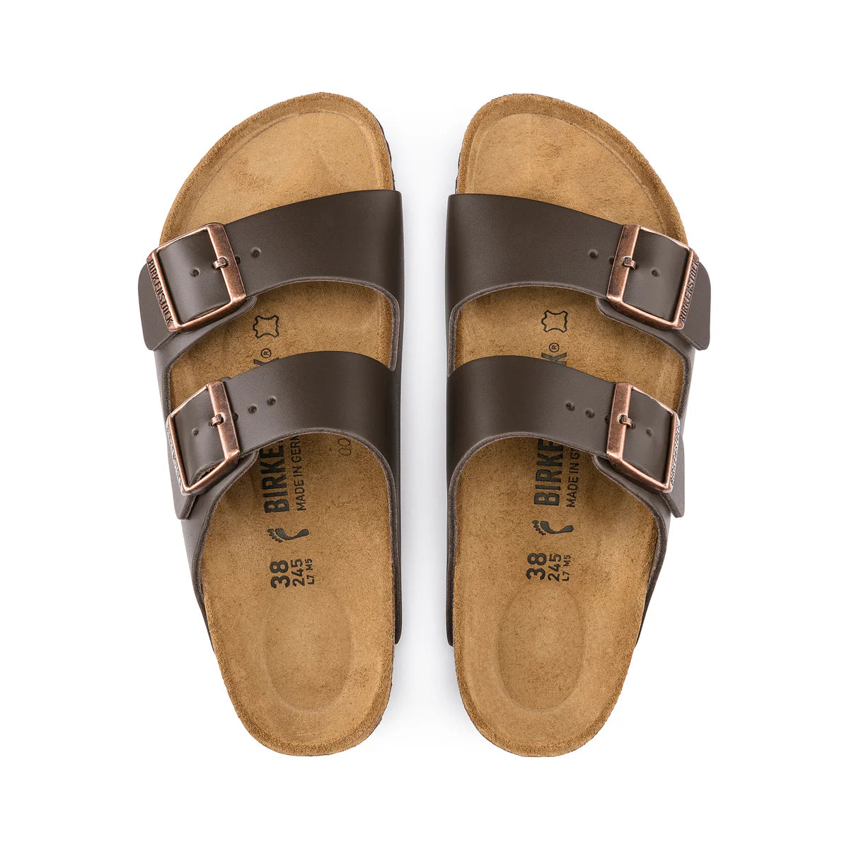 Birkenstock Arizona Smooth Leather - Regular (Unisex) - Dark Brown