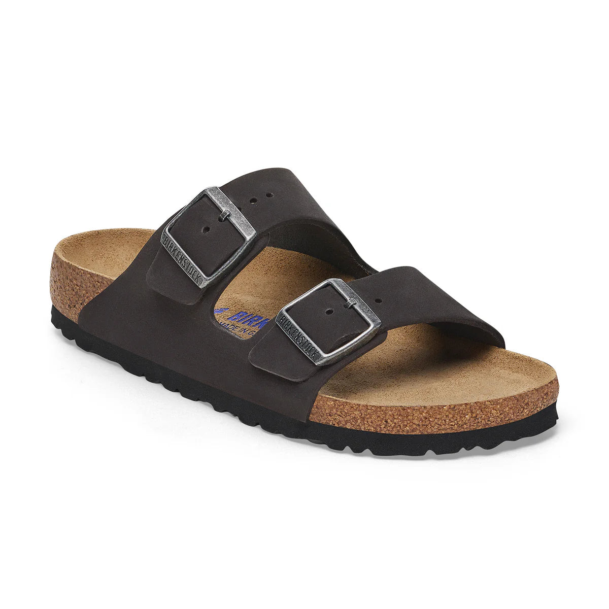Birkenstock Arizona SFB Nubuck Leather - Regular (Unisex) - Black - Find Your Feet Australia Hobart Launceston Tasmania