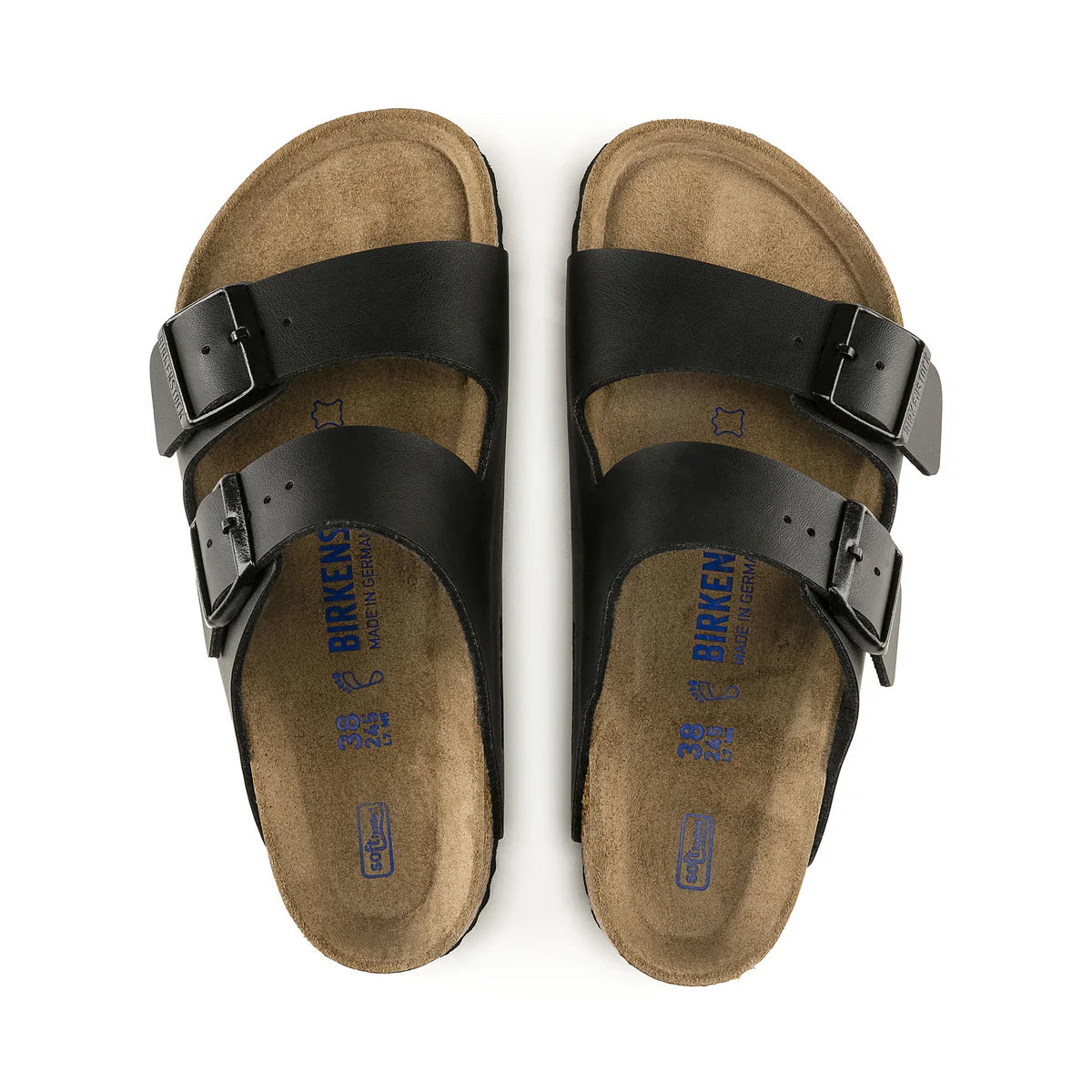 Birkenstock Arizona SFB Birko-Flor - Regular (Unisex) - Black - Find Your Feet Australia Hobart Launceston Tasmania