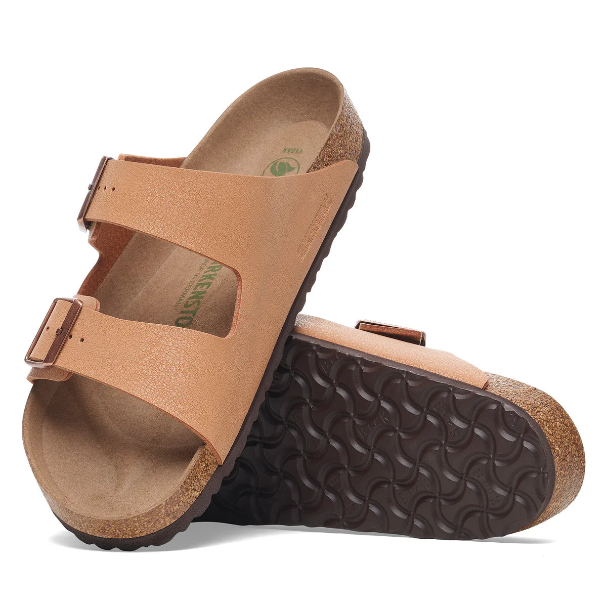 Birkenstock Arizona BirkiBuc/Microfibre Vegan Sandal - Regular (Unisex) - Pecan - Find Your Feet Australia Hobart Launceston Tasmania