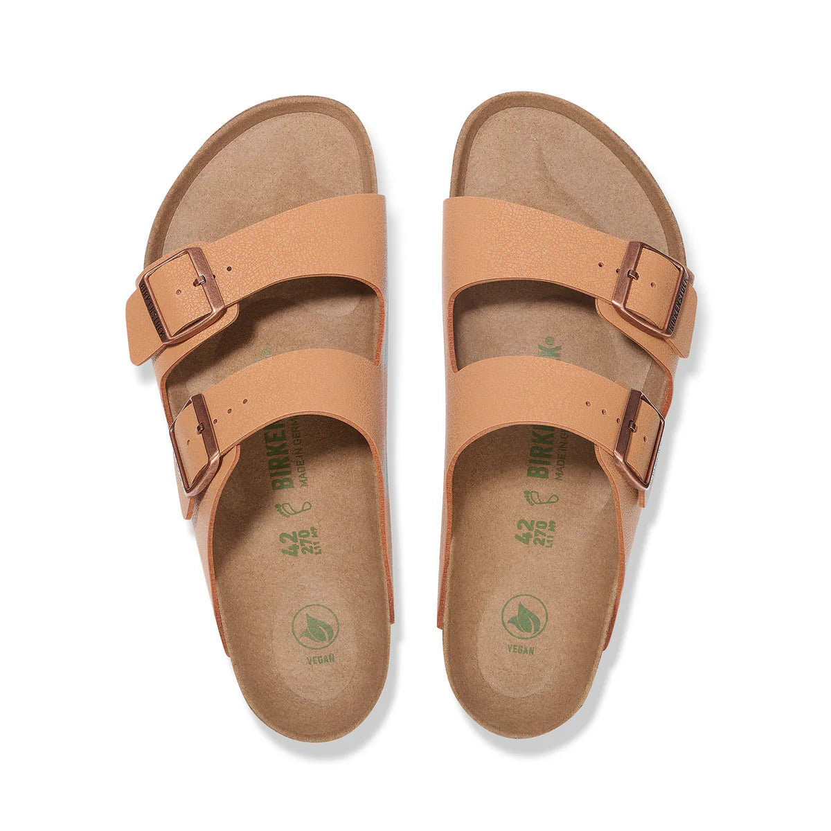 Birkenstock Arizona BirkiBuc/Microfibre Vegan Sandal - Regular (Unisex) - Pecan - Find Your Feet Australia Hobart Launceston Tasmania