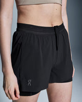 On 3" Performance 2/1 Shorts (Women's) - Black