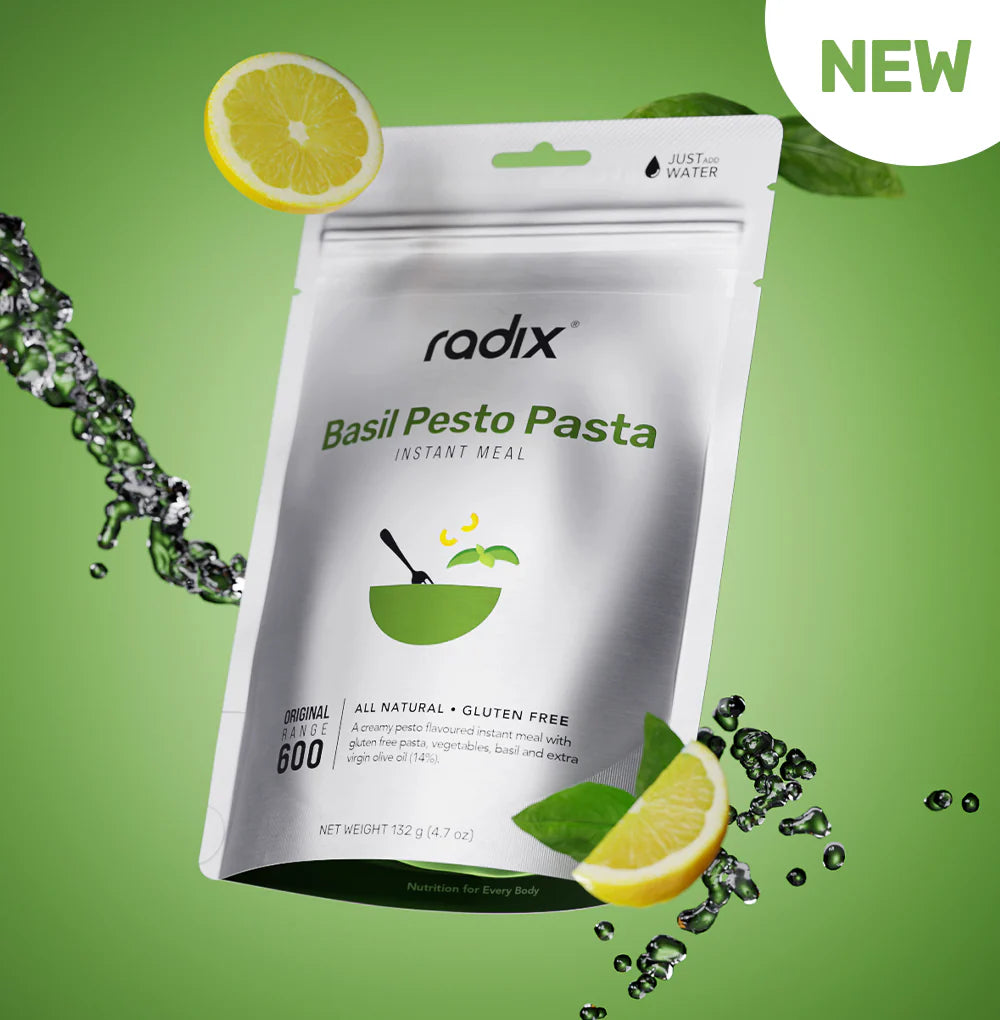 Radix Nutrition Main Meals v9 Plant Based - Original Range 600 - Basil Pesto Pasta - Find Your Feet Australia Hobart Launceston Tasmania