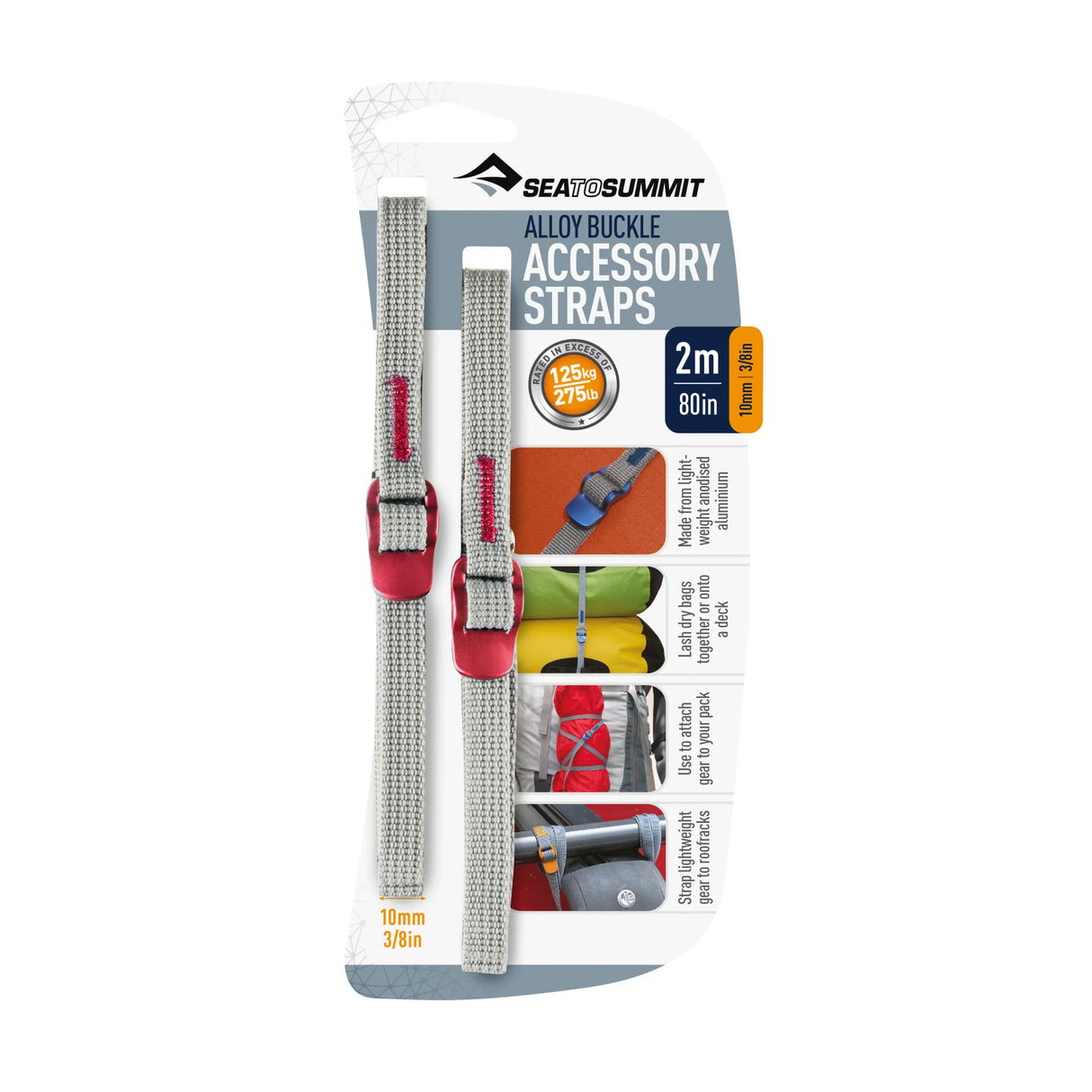 Sea To Summit Alloy Buckle Accessory Straps - 10mm x 2.0m