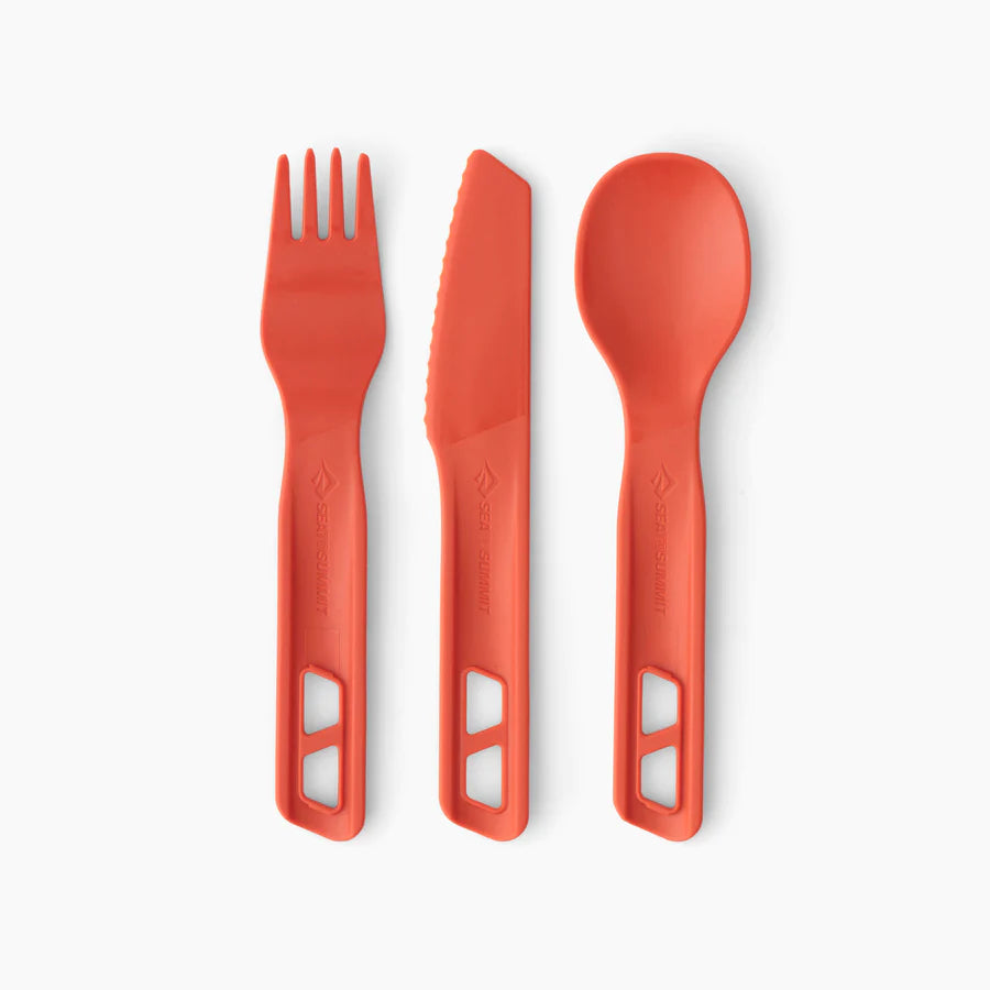 Sea To Summit Passage Cutlery Set (3 Piece) - Spicy Orange - Find Your Feet Australia Hobart Launceston Tasmania