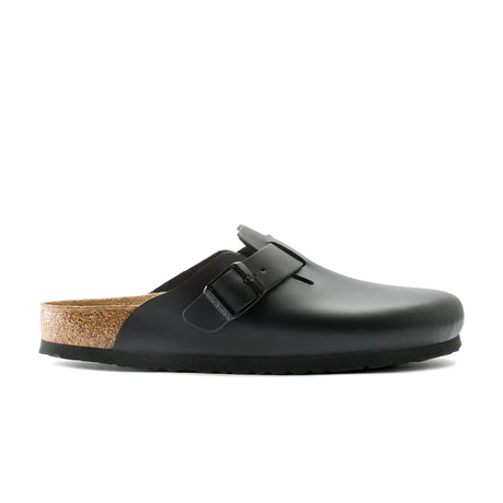 Birkenstock Boston Smooth Leather - Regular (Unisex) - Black - Find Your Feet Australia Hobart Launceston Tasmania