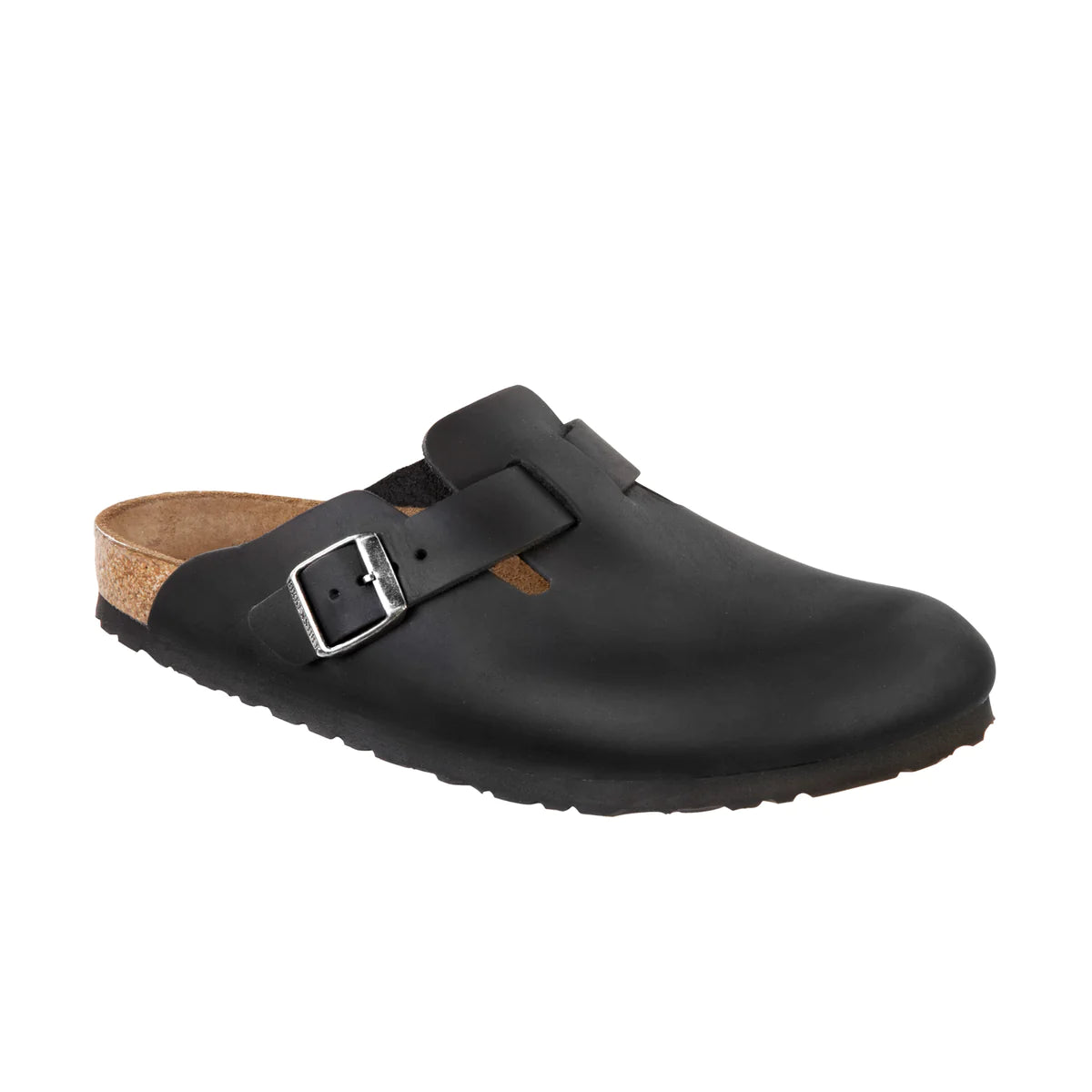 Birkenstock Boston Oiled Leather/Suede Sandal (Unisex) Black 059461 Find Your Feet Australia Hobart Launceston Tasmania