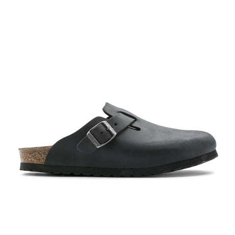Birkenstock Boston Oiled Leather - Regular (Unisex) - Black - Find Your Feet Australia Hobart Launceston Tasmania