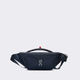 Navy waist bag with brand logo on a light gray background - On Waist Pack 2L Lite - Navy