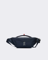 Navy waist bag with brand logo on a light gray background - On Waist Pack 2L Lite - Navy