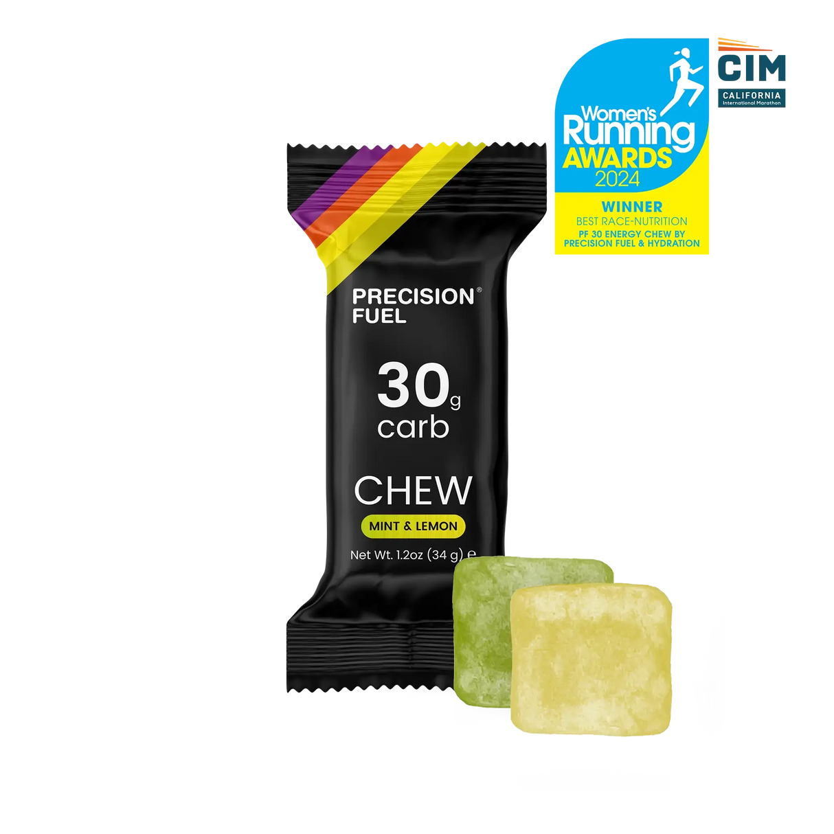 Precision Fuel & Hydration PF 30 Chew - Single - Mint & Lemon - Find Your Feet Australia Hobart Launceston Tasmania