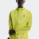 Person wearing a bright green jacket with a brand logo on a white background - On Ultra Jacket (Men's) - Limelight/Lime