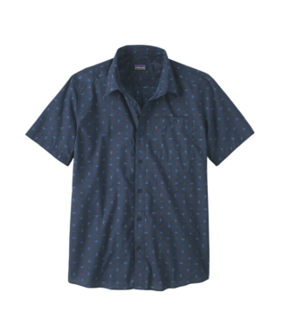 Patagonia Go To Shirt (Men's) Flying Climb: Tidepool Blue - Find Your Feet Australia Hobart Launceston Tasmania