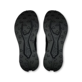 Black shoe soles with unique tread pattern on a white background - Black/Black