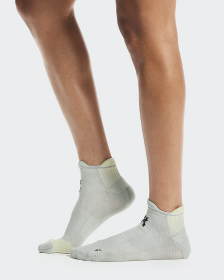 On Performance Run Sock Low (Unisex) - Tin/Lemonade - Green