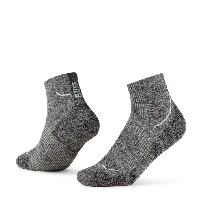 BUFF DryFlx Quarter Socks (Unisex) - Light Grey