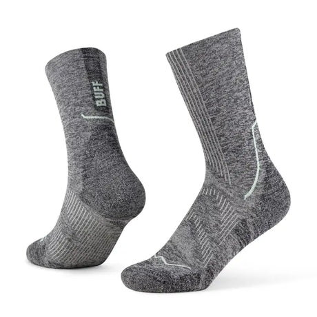 BUFF DryFlx Crew Socks (Unisex) - Light Grey