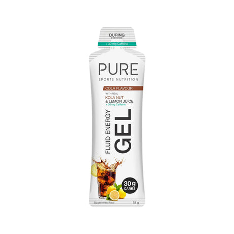 Pure Fluid Energy Gel - 50g - Cola + Caffeine - Find Your Feet Australia Hobart Launceston Tasmania