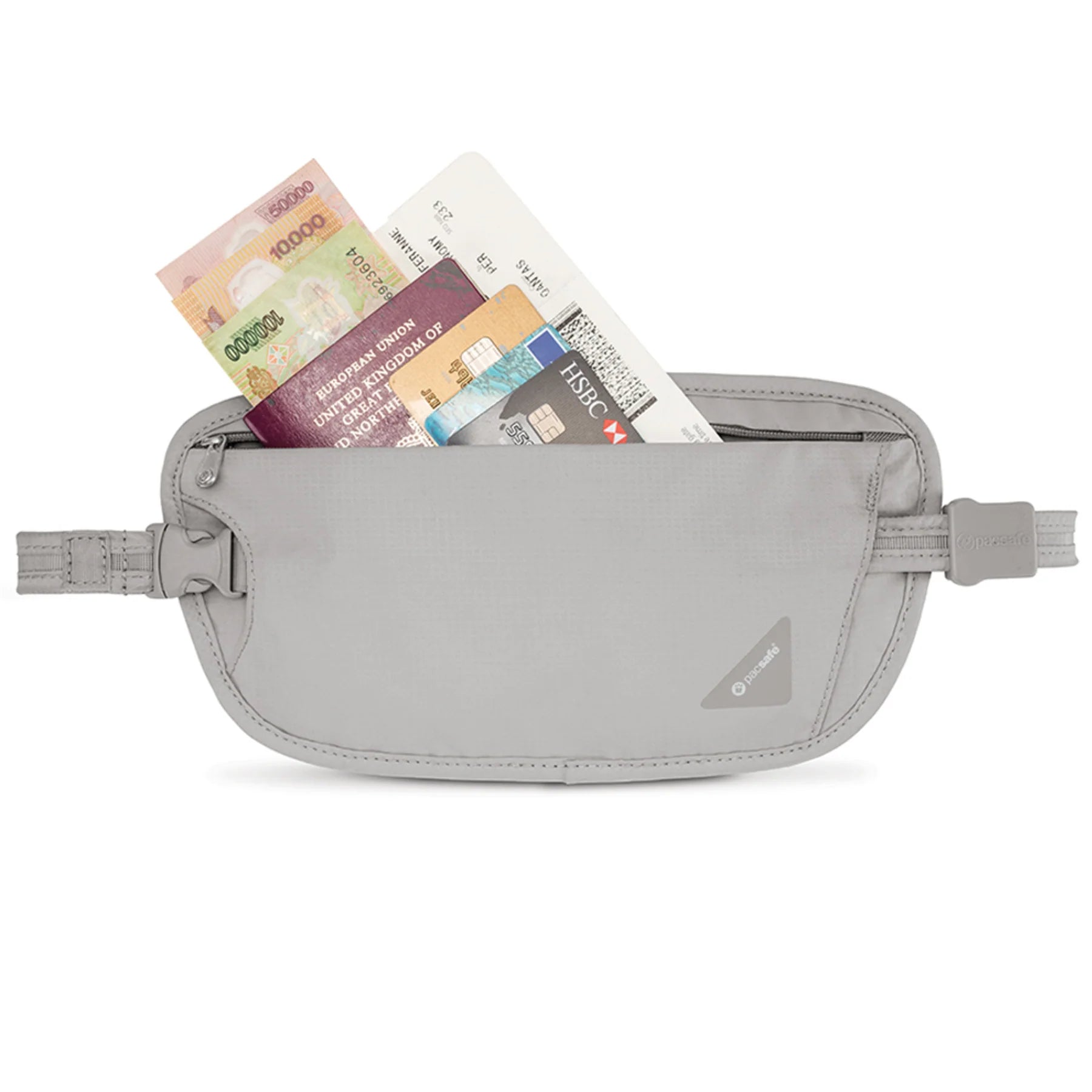 Pacsafe Coversafe X100 RFID Blocking Waist Wallet - Grey - Find Your Feet Australia Hobart Launceston Tasmania