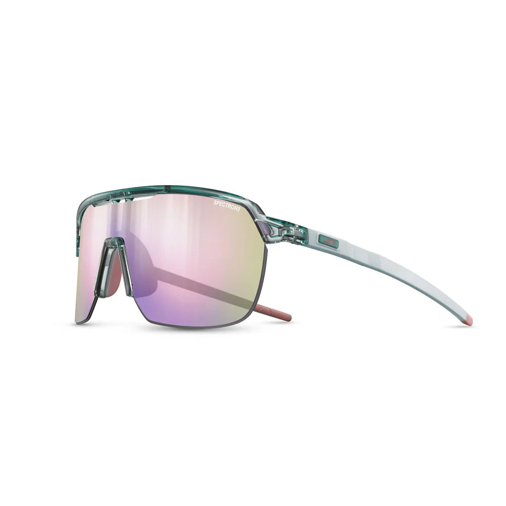 Julbo Rush Frequency Sunglasses - Shiny Translucent Light Green/Pink Spectron 3 CF - Find Your Feet Australia Hobart Launceston Tasmania