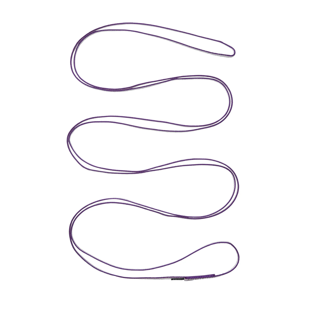 Set of three purple hair elastics on a white background - Black Diamond 10mm Dynex Runners - 240cm