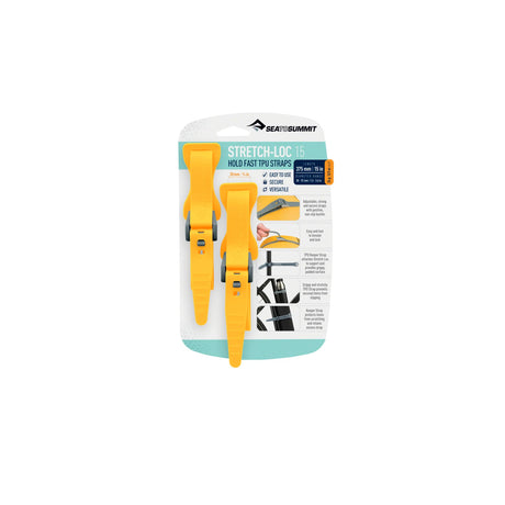 Sea to Summit Stretch-Loc TPU Straps 20mm - 2 Pack - 375mm - Yellow - Find Your Feet Australia Hobart Launceston Tasmania