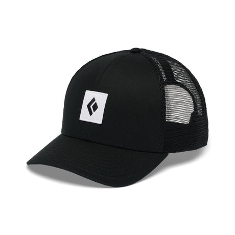 Black Diamond Trucker Hat - Black/White Icon Patch