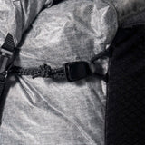 Close-up of a backpack with a focus on the straps and mesh back panel. - Hyperlite Mountain Gear Pemi 15 Backpack