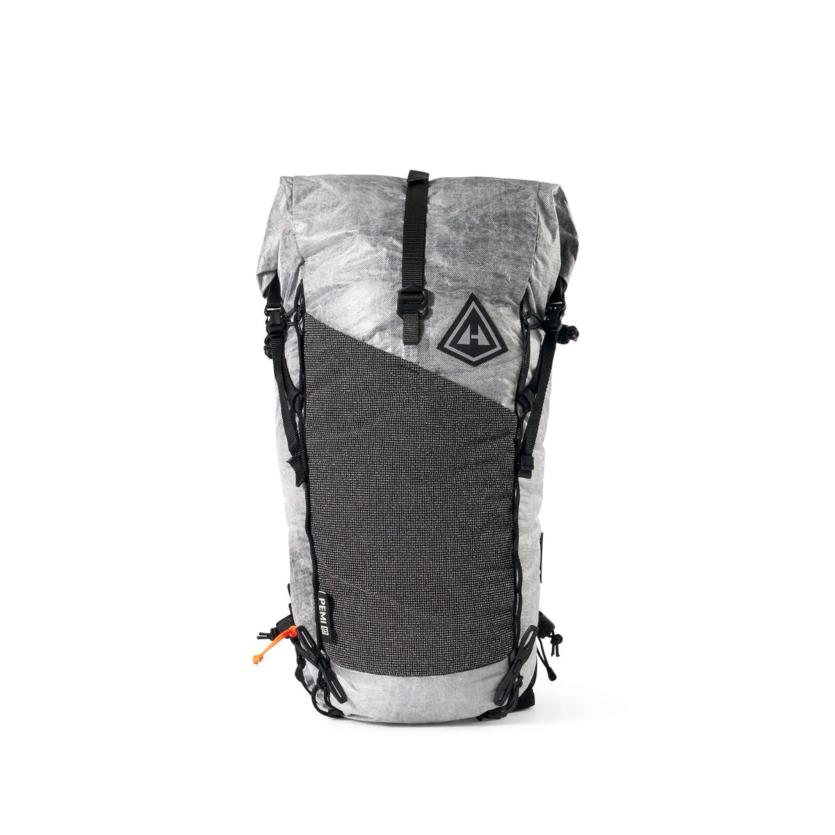 Gray and black backpack with a brand logo on a white background  - Hyperlite Mountain Gear Pemi 15 Backpack