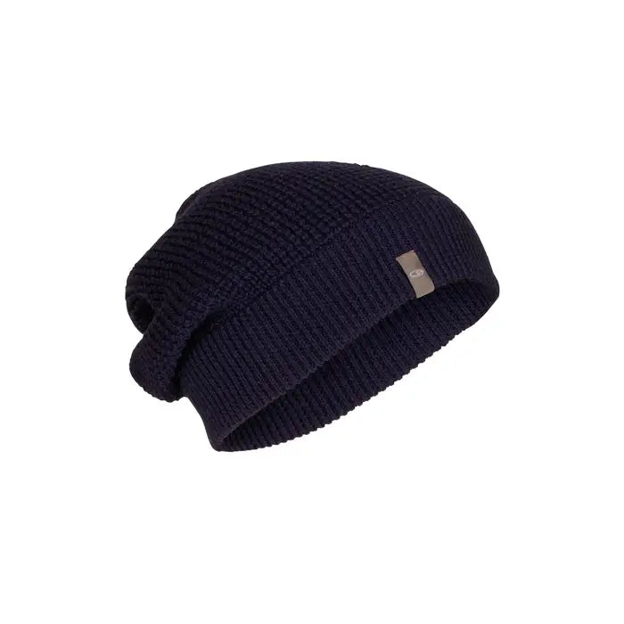 Icebreaker Feadan Slouch Beanie (Unisex) - Midnight Navy - Find Your Feet Australia Hobart Launceston Tasmania