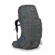 Gray Osprey hiking backpack on a white background - Osprey Aether Plus 70 Backpack (Men's) - Eclipse Grey