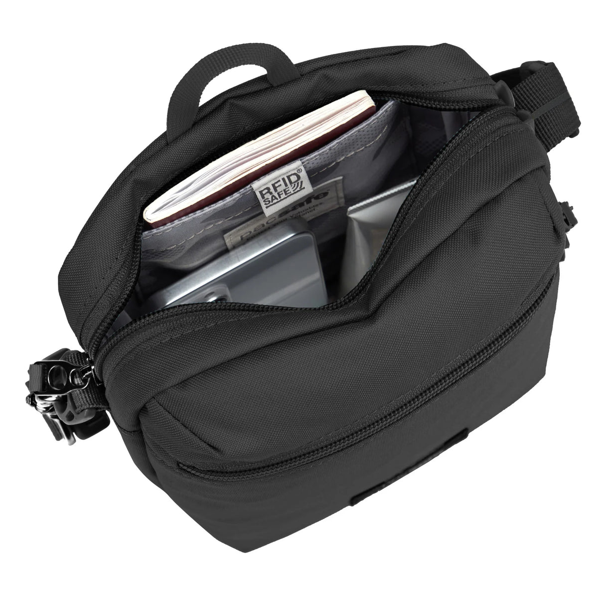 Pacsafe Go Festival Crossbody - Jet Black - Find Your Feet Australia Hobart Launceston Tasmania
