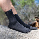 Injinji Liner Lightweight Crew Toe Socks - Wool (Unisex) - Slate - Find Your Feet Australia Hobart Launceston Tasmania