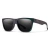 Sunglasses with dark lenses and purple frame on a white background - Smith Lowdown 2 Sunglasses - Matte Fathom + ChromaPop Polarised Black