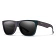 Sunglasses with dark lenses and purple frame on a white background - Smith Lowdown 2 Sunglasses - Matte Fathom + ChromaPop Polarised Black
