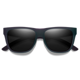 Black sunglasses with dark lenses on a white background - Smith Lowdown 2 Sunglasses - Matte Fathom + ChromaPop Polarised Black