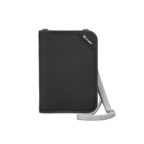 Pacsafe RFIDSafe V150 RFID Blocking Compact Organiser - Black - Find Your Feet Australia Hobart Launceston Tasmania